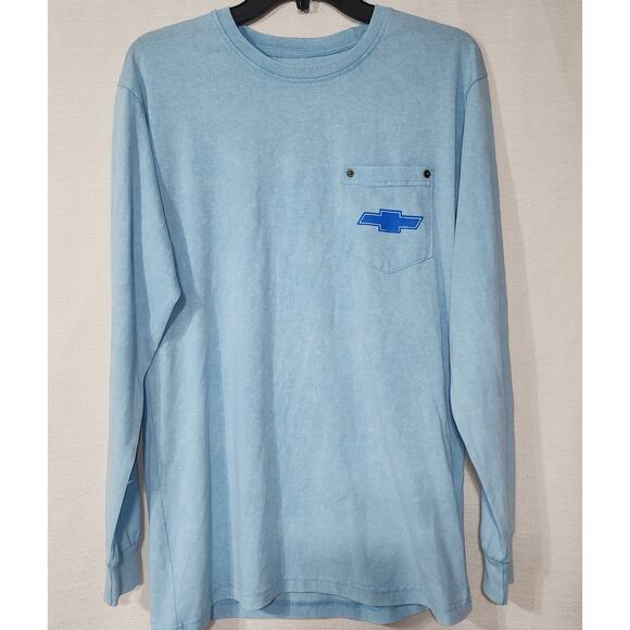 Chevy Camaro blue long sleeve shirt size Small men - Picture 1 of 7